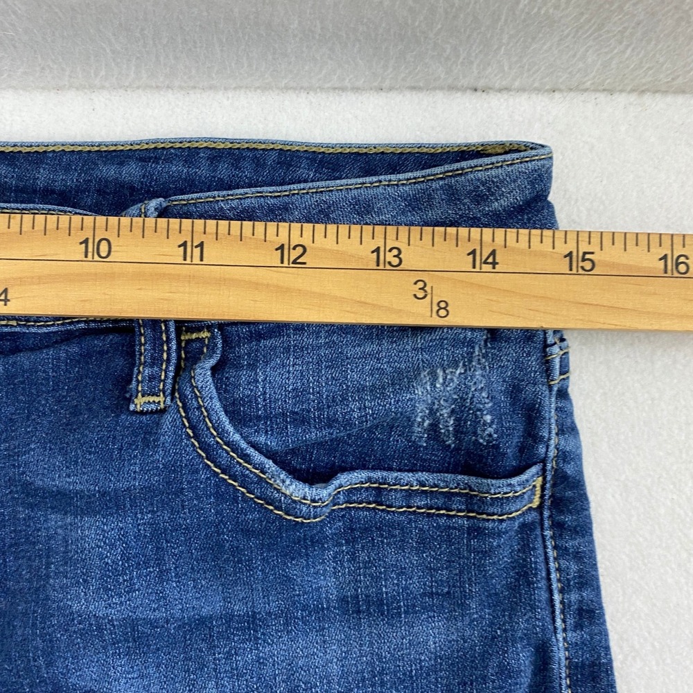 Cello Jeans Juniors 13 Distress Skinny High Rise Medium Wash Denim Stretch - Picture 8 of 12